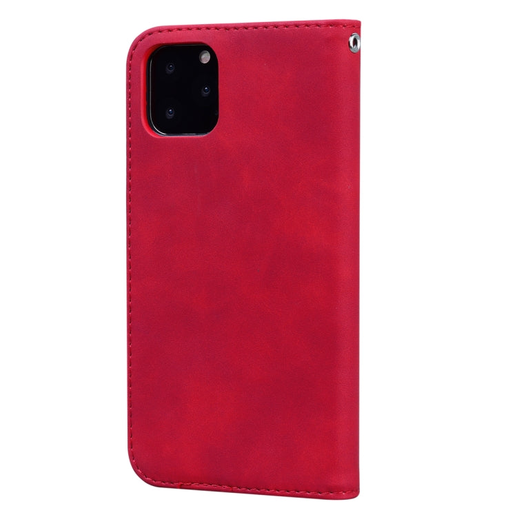 For iPhone 11 Pro Max Frosted Business Magnetic Horizontal Flip PU Leather Case with Holder & Card Slot & Lanyard