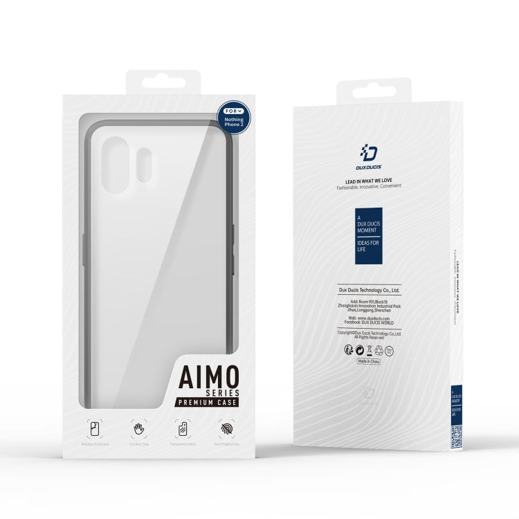 For Nothing Phone 2 DUX DUCIS Aimo Series TPU + PC Frosted Feel Phone Case(Black)