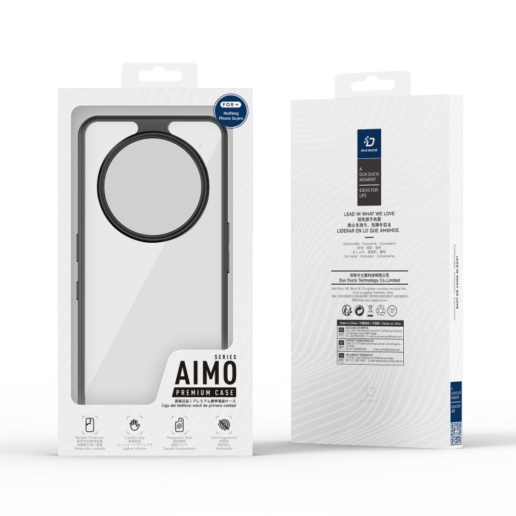For Nothing Phone 3a Pro DUX DUCIS Aimo Series TPU + PC Frosted Feel Phone Case - Black