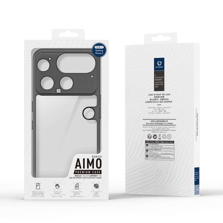 For Nothing Phone 3 DUX DUCIS Aimo Series TPU + PC Frosted Feel Phone Case - Black