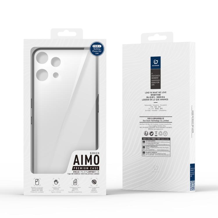 For Nothing Phone 3a Lite DUX DUCIS Aimo Series TPU + PC Frosted Feel Phone Case - Black