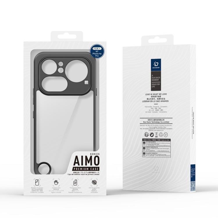 For Nothing Phone 4a Pro DUX DUCIS Aimo Series TPU + PC Frosted Feel Phone Case - Black