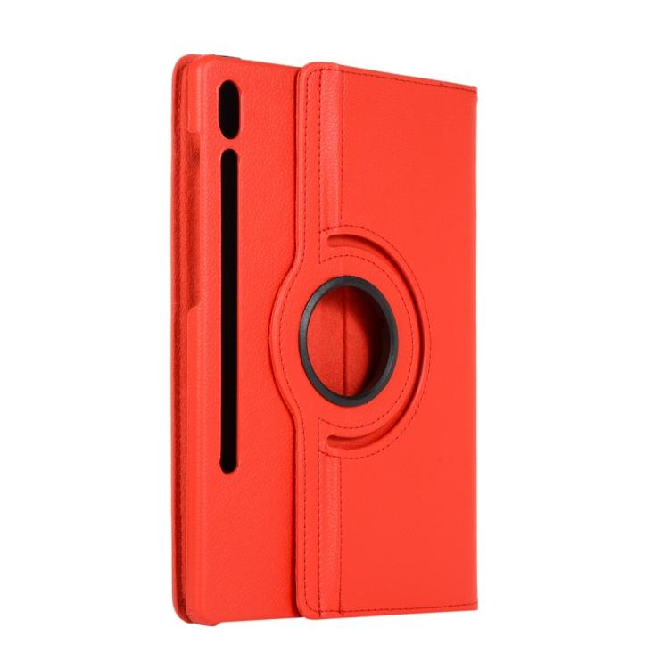 For Samsung Galaxy Tab S10 FE+ Litchi Texture 360 Degrees Rotation Holder Leather Tablet Case