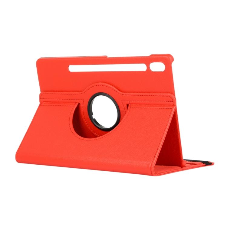 For Samsung Galaxy Tab S10 FE+ Litchi Texture 360 Degrees Rotation Holder Leather Tablet Case