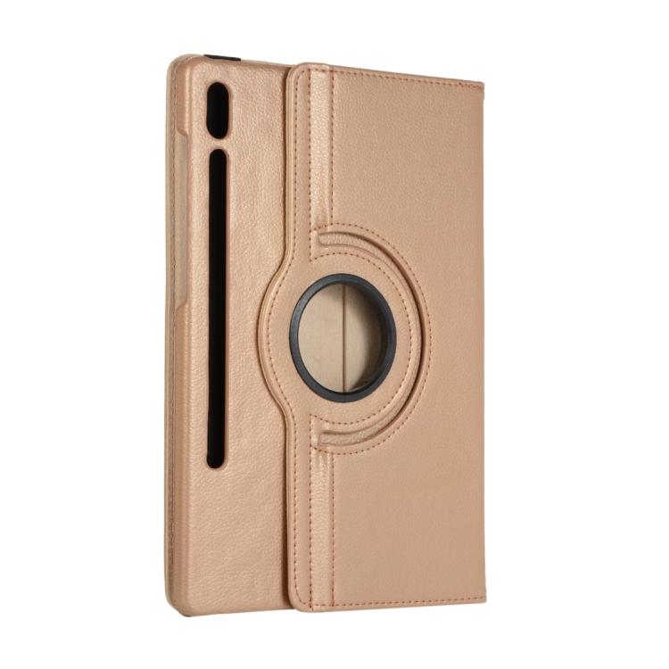 For Samsung Galaxy Tab S10 FE+ Litchi Texture 360 Degrees Rotation Holder Leather Tablet Case