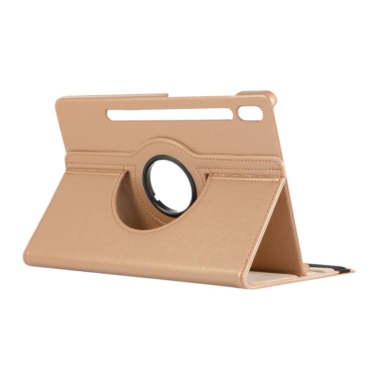 For Samsung Galaxy Tab S10 FE+ Litchi Texture 360 Degrees Rotation Holder Leather Tablet Case