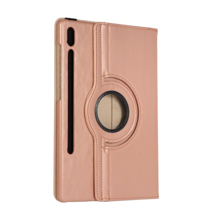 For Samsung Galaxy Tab S10 FE+ Litchi Texture 360 Degrees Rotation Holder Leather Tablet Case