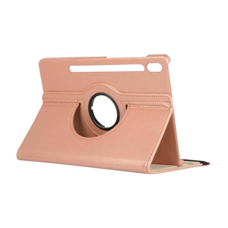 For Samsung Galaxy Tab S10 FE+ Litchi Texture 360 Degrees Rotation Holder Leather Tablet Case