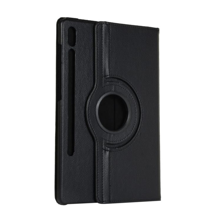 For Samsung Galaxy Tab S10 FE+ Litchi Texture 360 Degrees Rotation Holder Leather Tablet Case