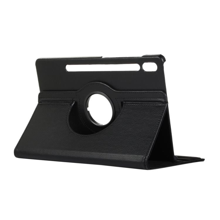 For Samsung Galaxy Tab S10 FE+ Litchi Texture 360 Degrees Rotation Holder Leather Tablet Case