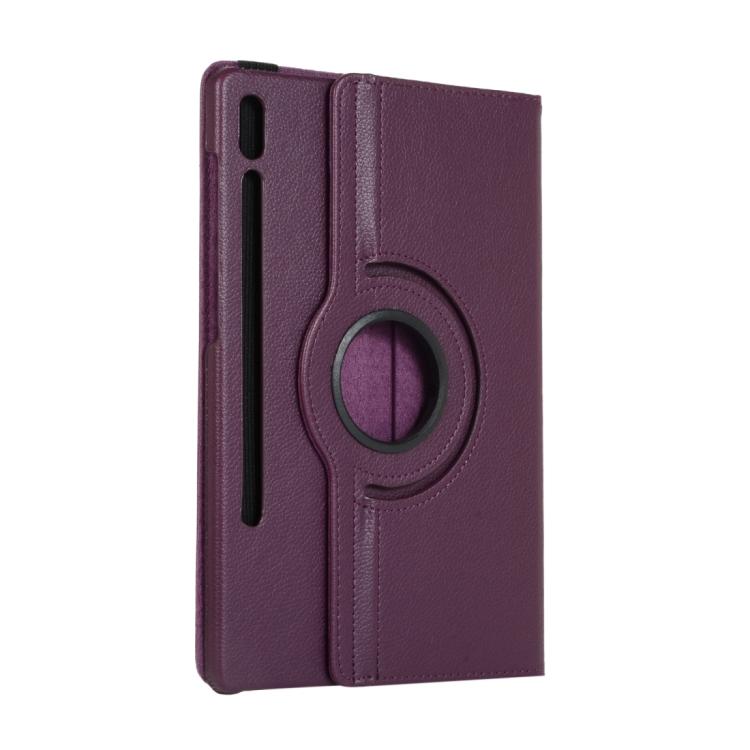 For Samsung Galaxy Tab S10 FE+ Litchi Texture 360 Degrees Rotation Holder Leather Tablet Case