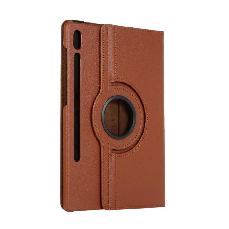 For Samsung Galaxy Tab S10 FE+ Litchi Texture 360 Degrees Rotation Holder Leather Tablet Case