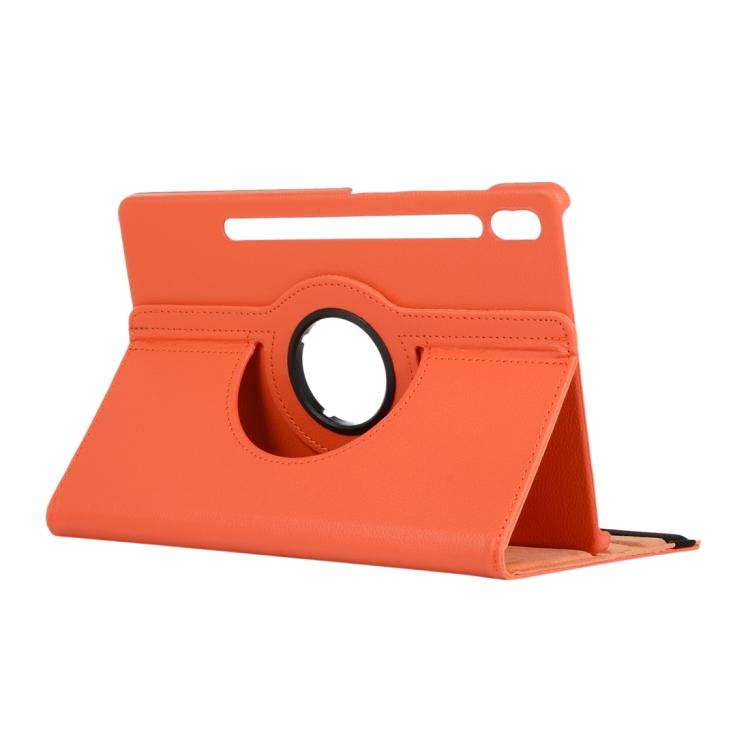 For Samsung Galaxy Tab S10 FE+ Litchi Texture 360 Degrees Rotation Holder Leather Tablet Case