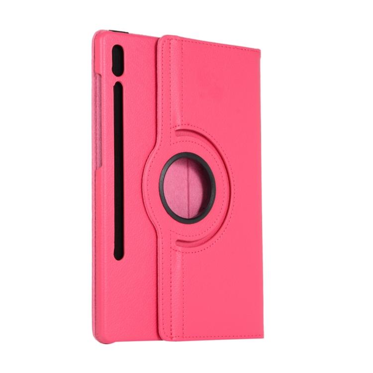For Samsung Galaxy Tab S10 FE+ Litchi Texture 360 Degrees Rotation Holder Leather Tablet Case