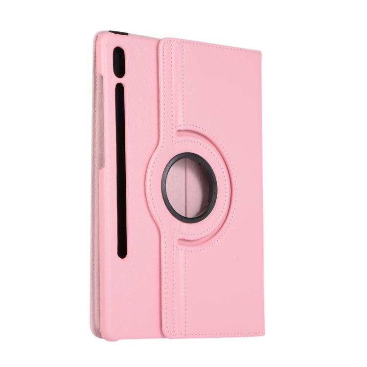 For Samsung Galaxy Tab S10 FE+ Litchi Texture 360 Degrees Rotation Holder Leather Tablet Case