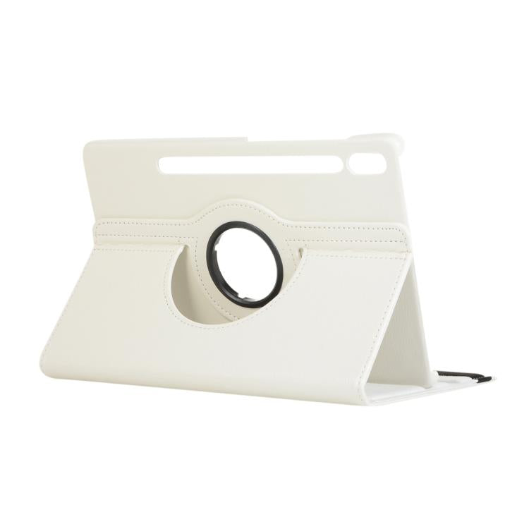 For Samsung Galaxy Tab S10 FE+ Litchi Texture 360 Degrees Rotation Holder Leather Tablet Case