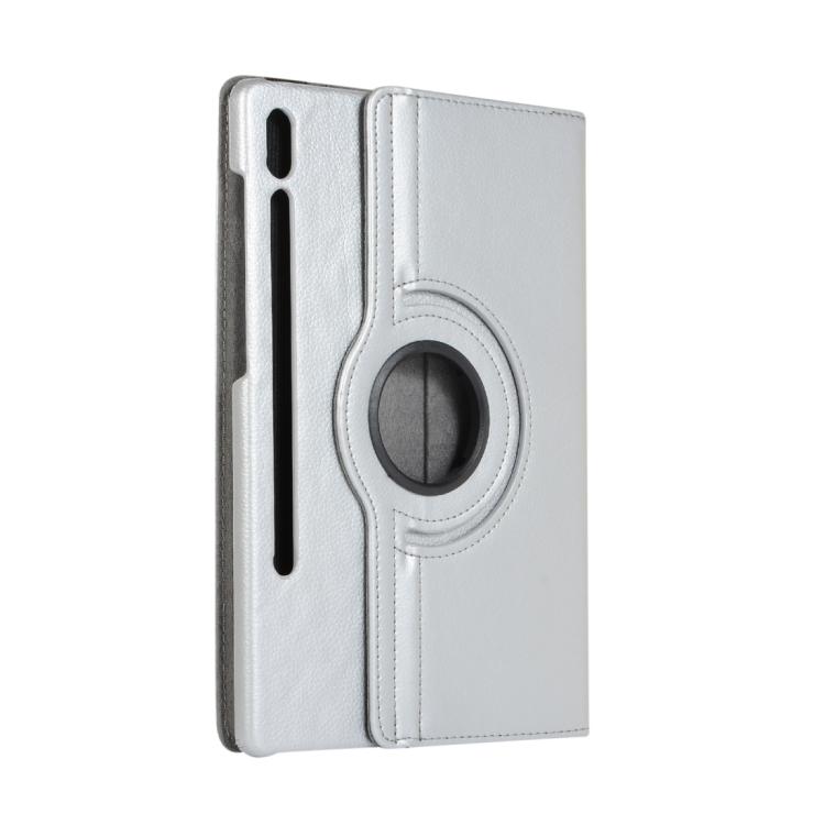 For Samsung Galaxy Tab S10 FE+ Litchi Texture 360 Degrees Rotation Holder Leather Tablet Case