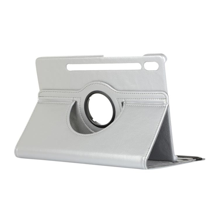 For Samsung Galaxy Tab S10 FE+ Litchi Texture 360 Degrees Rotation Holder Leather Tablet Case