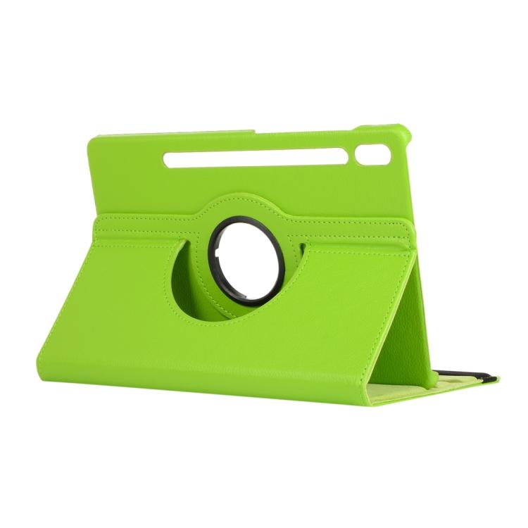 For Samsung Galaxy Tab S10 FE+ Litchi Texture 360 Degrees Rotation Holder Leather Tablet Case