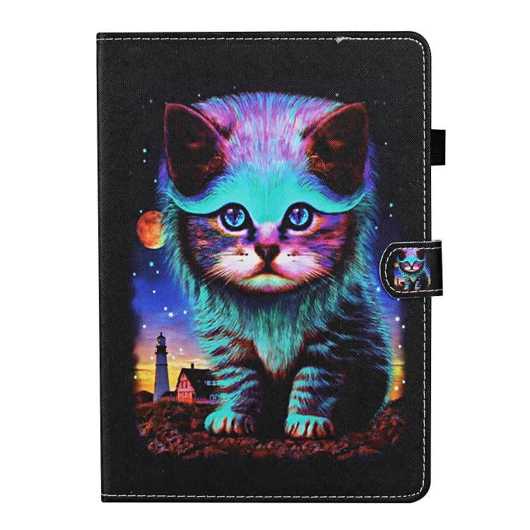 For 8 inch Universal Tablet Colored Drawing Stitching Horizontal Flip Leather Case with Holder & Card Slots & Anti-skid strip