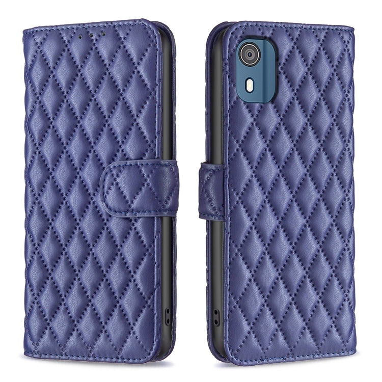 For Nokia C02 Diamond Lattice Wallet Flip Leather Phone Case