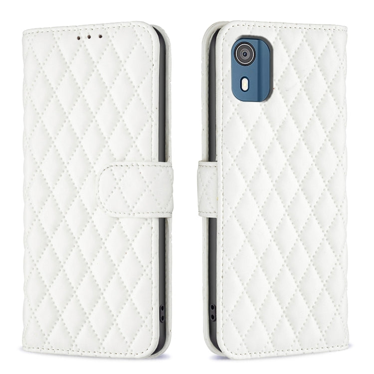 For Nokia C02 Diamond Lattice Wallet Flip Leather Phone Case