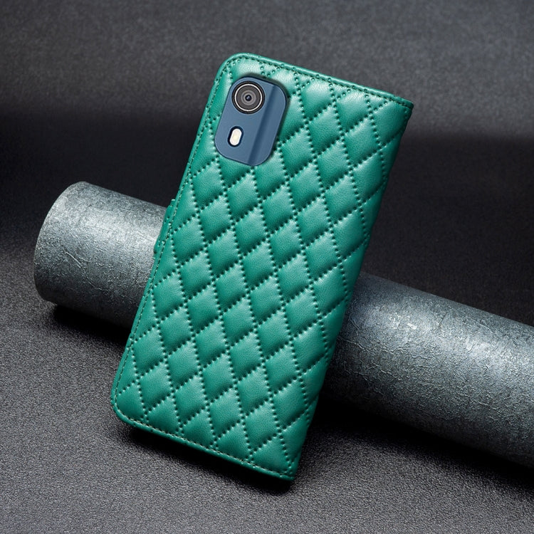 For Nokia C02 Diamond Lattice Wallet Flip Leather Phone Case
