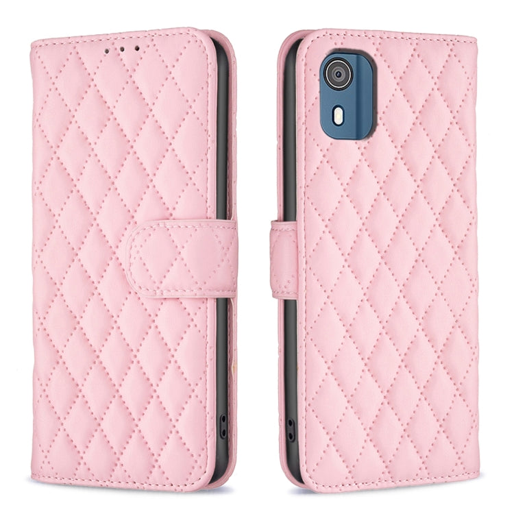 For Nokia C02 Diamond Lattice Wallet Flip Leather Phone Case