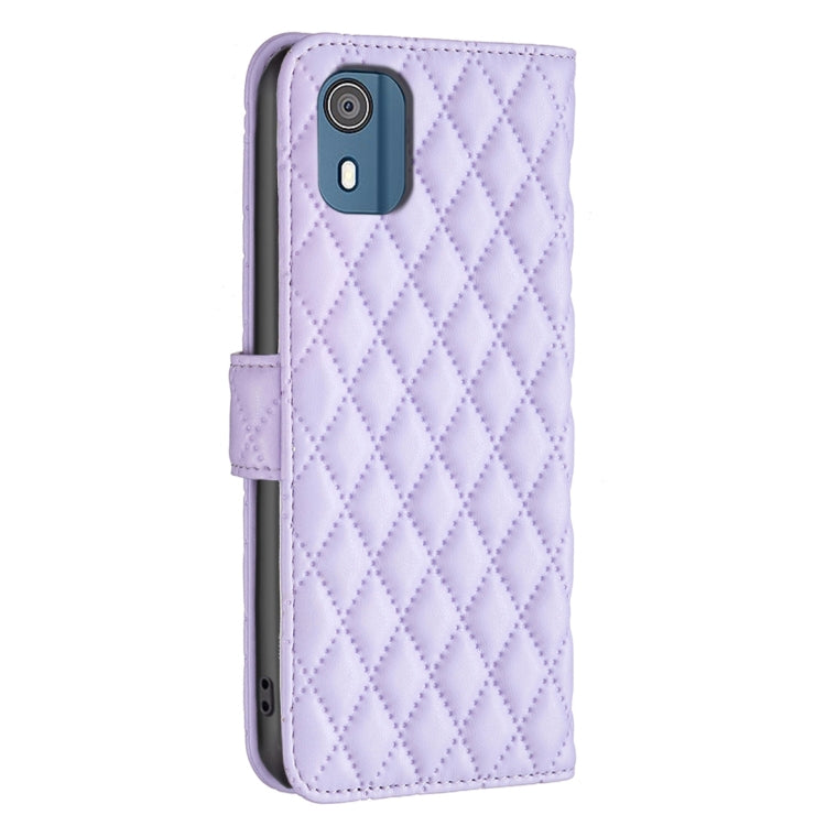 For Nokia C02 Diamond Lattice Wallet Flip Leather Phone Case