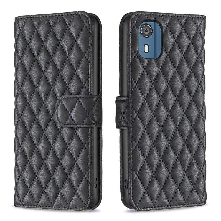 For Nokia C02 Diamond Lattice Wallet Flip Leather Phone Case