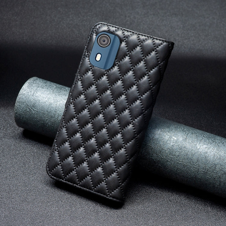 For Nokia C02 Diamond Lattice Wallet Flip Leather Phone Case