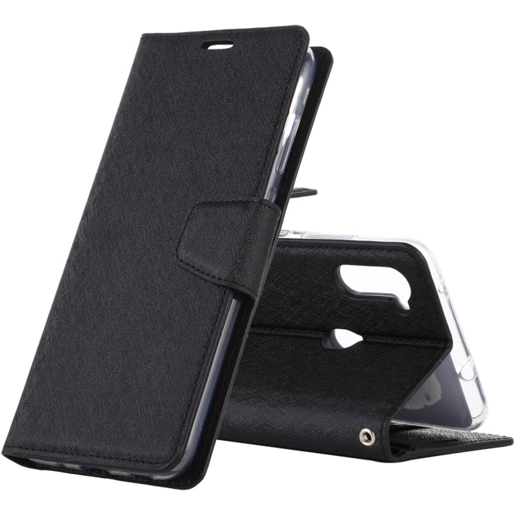 For Samsung Galaxy A11 ALIVO Canvas Diary Silk Texture Horizontal Flip Leather Case with Holder & Card Slots & Wallet & Photo Frame