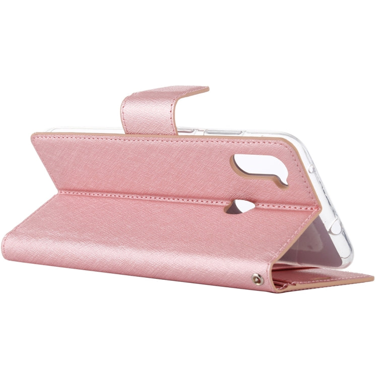 For Samsung Galaxy A11 ALIVO Canvas Diary Silk Texture Horizontal Flip Leather Case with Holder & Card Slots & Wallet & Photo Frame