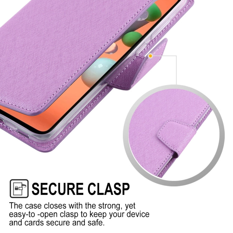 For Samsung Galaxy A11 ALIVO Canvas Diary Silk Texture Horizontal Flip Leather Case with Holder & Card Slots & Wallet & Photo Frame