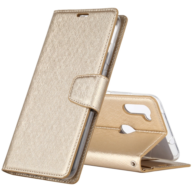 For Samsung Galaxy A11 ALIVO Canvas Diary Silk Texture Horizontal Flip Leather Case with Holder & Card Slots & Wallet & Photo Frame