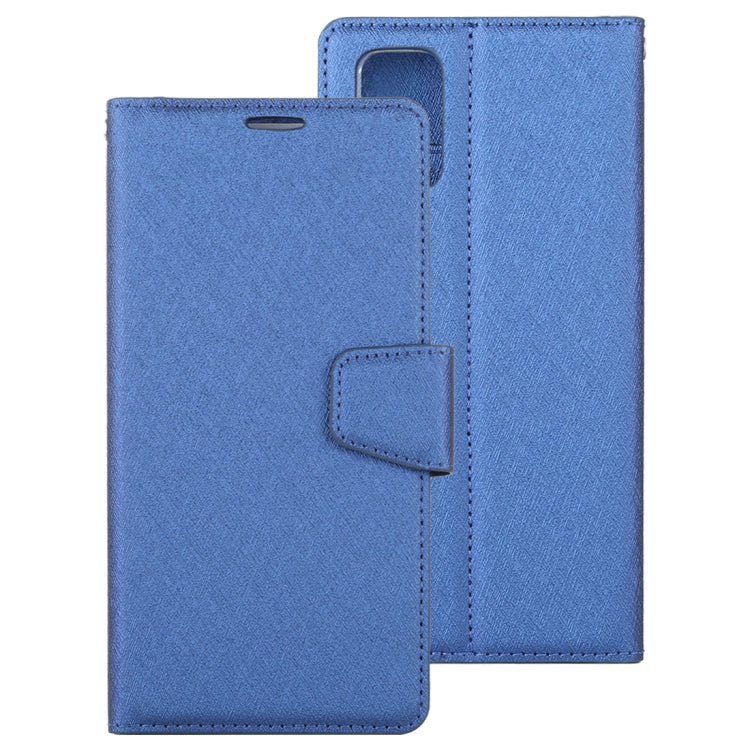 For OPPO A52 ALIVO Canvas Diary Silk Texture Horizontal Flip Leather Case with Holder & Card Slots & Wallet & Photo Frame