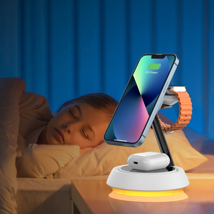 WIWU Wi-W002 Jazz Series 15W 3 in 1 Magnetic Desktop Wireless Charger