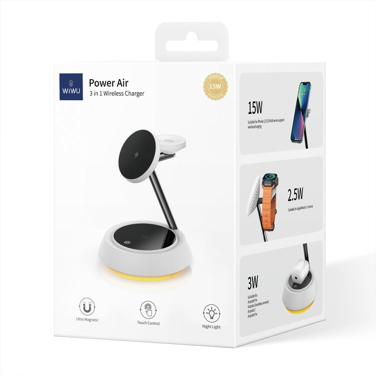 WIWU Wi-W002 Jazz Series 15W 3 in 1 Magnetic Desktop Wireless Charger