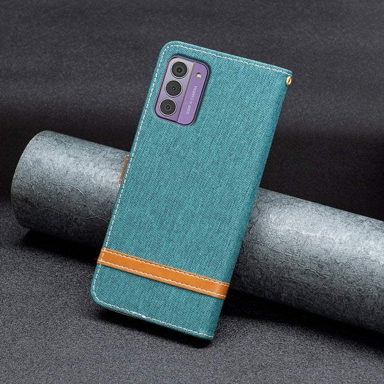 For Nokia G42/G310 Color Matching Denim Texture Horizontal Flip Leather Case