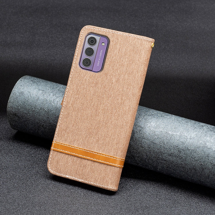 For Nokia G42/G310 Color Matching Denim Texture Horizontal Flip Leather Case