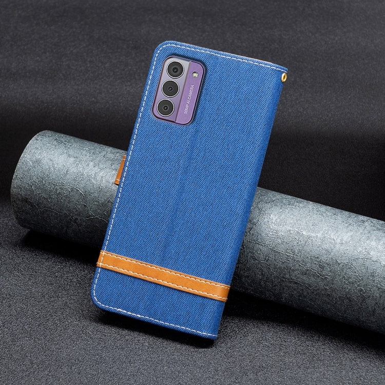 For Nokia G42/G310 Color Matching Denim Texture Horizontal Flip Leather Case