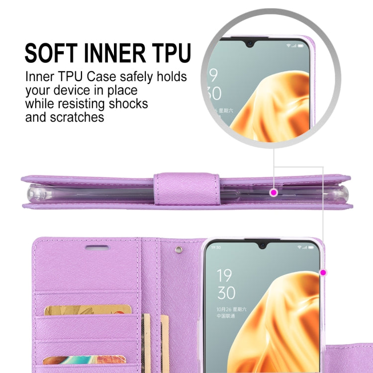 For OPPO A91 ALIVO Canvas Diary Silk Texture Horizontal Flip Leather Case with Holder & Card Slots & Wallet & Photo Frame
