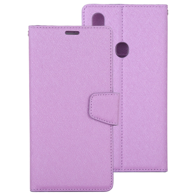 For OPPO A91 ALIVO Canvas Diary Silk Texture Horizontal Flip Leather Case with Holder & Card Slots & Wallet & Photo Frame