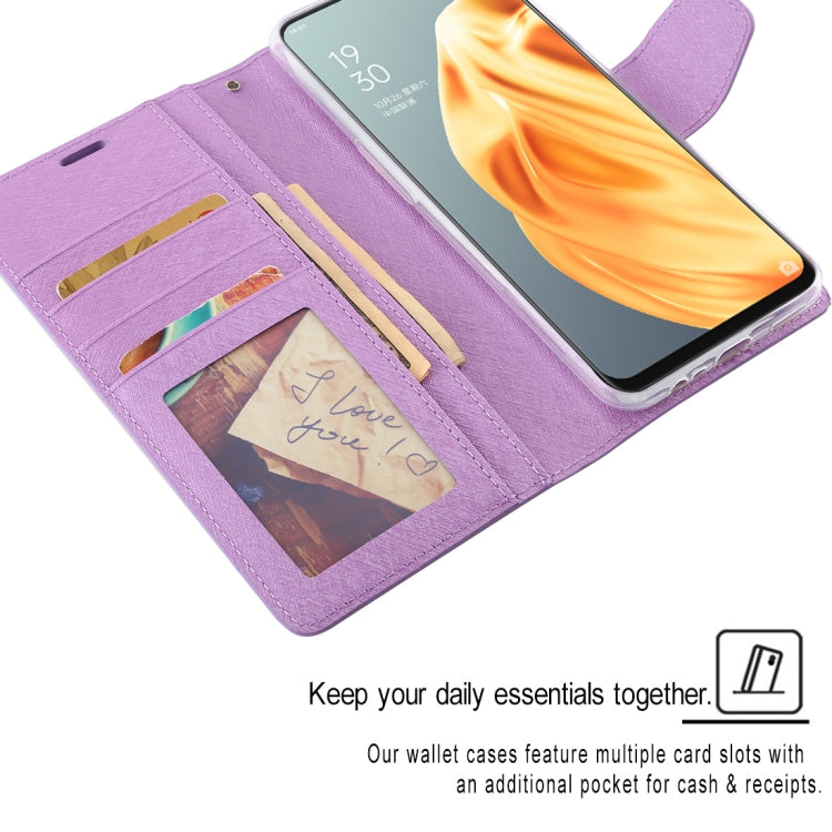 For OPPO A91 ALIVO Canvas Diary Silk Texture Horizontal Flip Leather Case with Holder & Card Slots & Wallet & Photo Frame