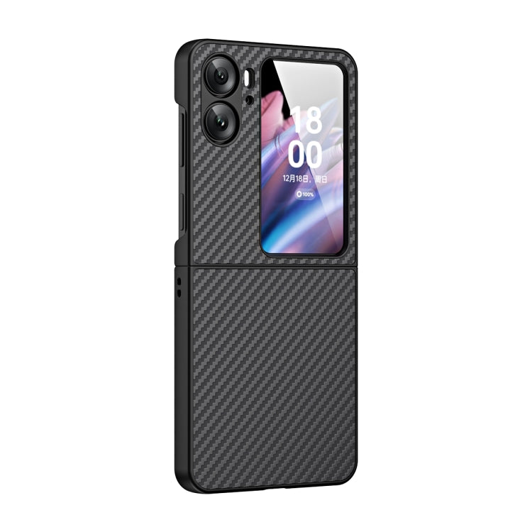 For OPPO Find N2 Flip Integrated Composite Carbon Fiber Pattern Phone Case