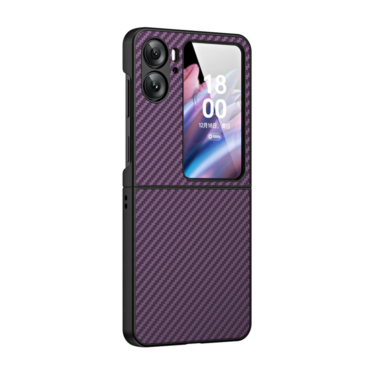 For OPPO Find N2 Flip Integrated Composite Carbon Fiber Pattern Phone Case
