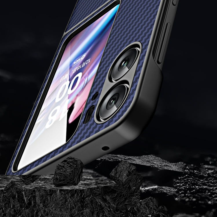 For OPPO Find N2 Flip Integrated Composite Carbon Fiber Pattern Phone Case