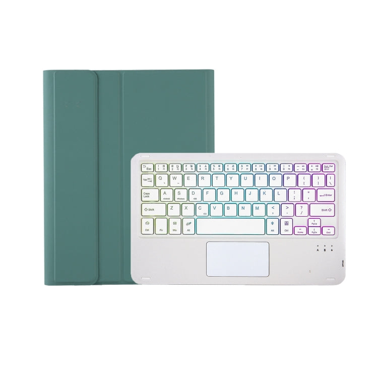 For Samsung Galaxy Tab S9 Candy Color Touch Backlight Bluetooth Keyboard Leather Tablet Case with Pen Holder