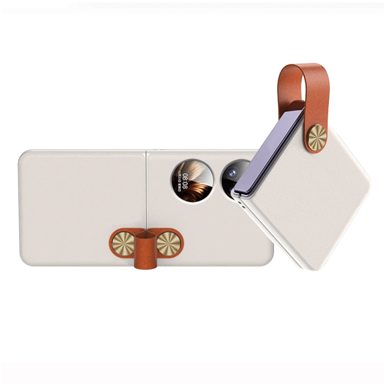 For Huawei P50 Pocket Ultra-thin Strap Leather Phone Case