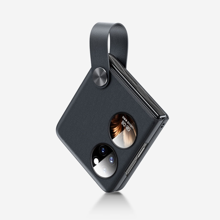 For Huawei P50 Pocket Ultra-thin Strap Leather Phone Case